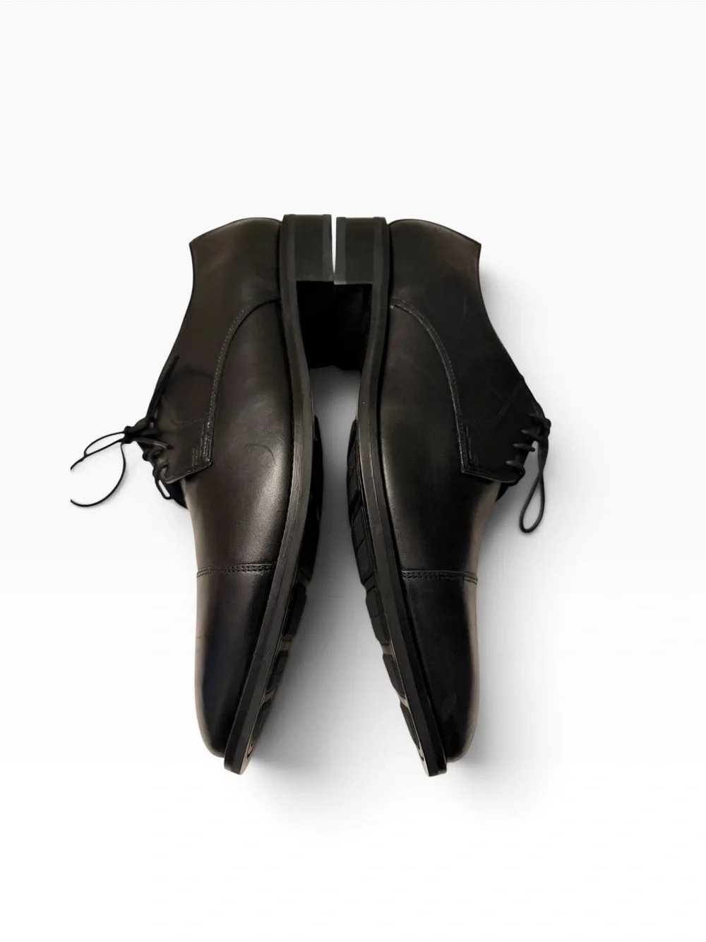 Cole Haan Black Leather Cap-Toe Derby Shoes, like new, SZ12